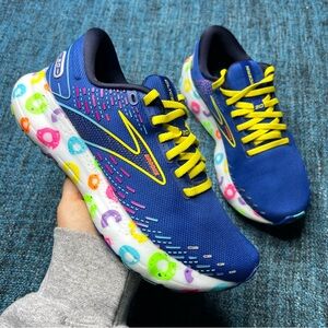 Brooks Glycerin 20 Running Shoes Cereal Fruit Loops Donuts Women's Size 6.5 Blue